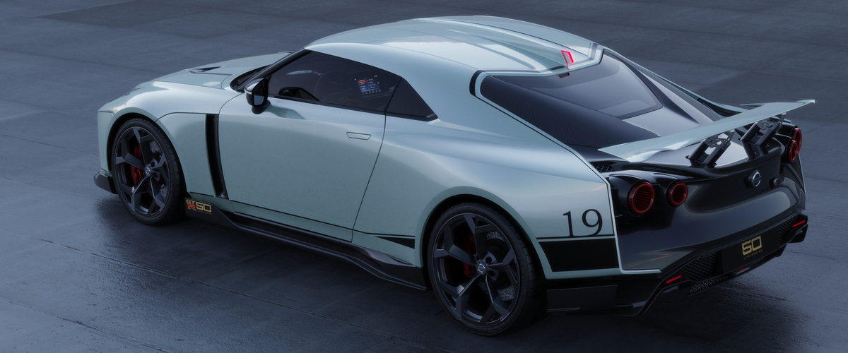 Nissan GT-R50 by Italdesign production rendering Mint RR TOP-1200x500